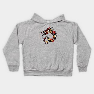 Geometric Dragon 2024 - Abstract Zodiac Artwork Kids Hoodie